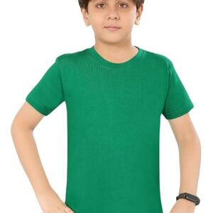 Comfortable Round Neck Cotton Green T-Shirt