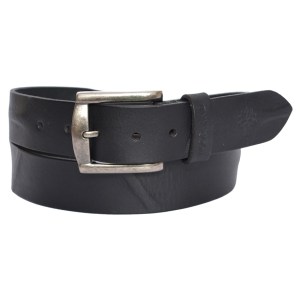 Black Leather Casual Belt