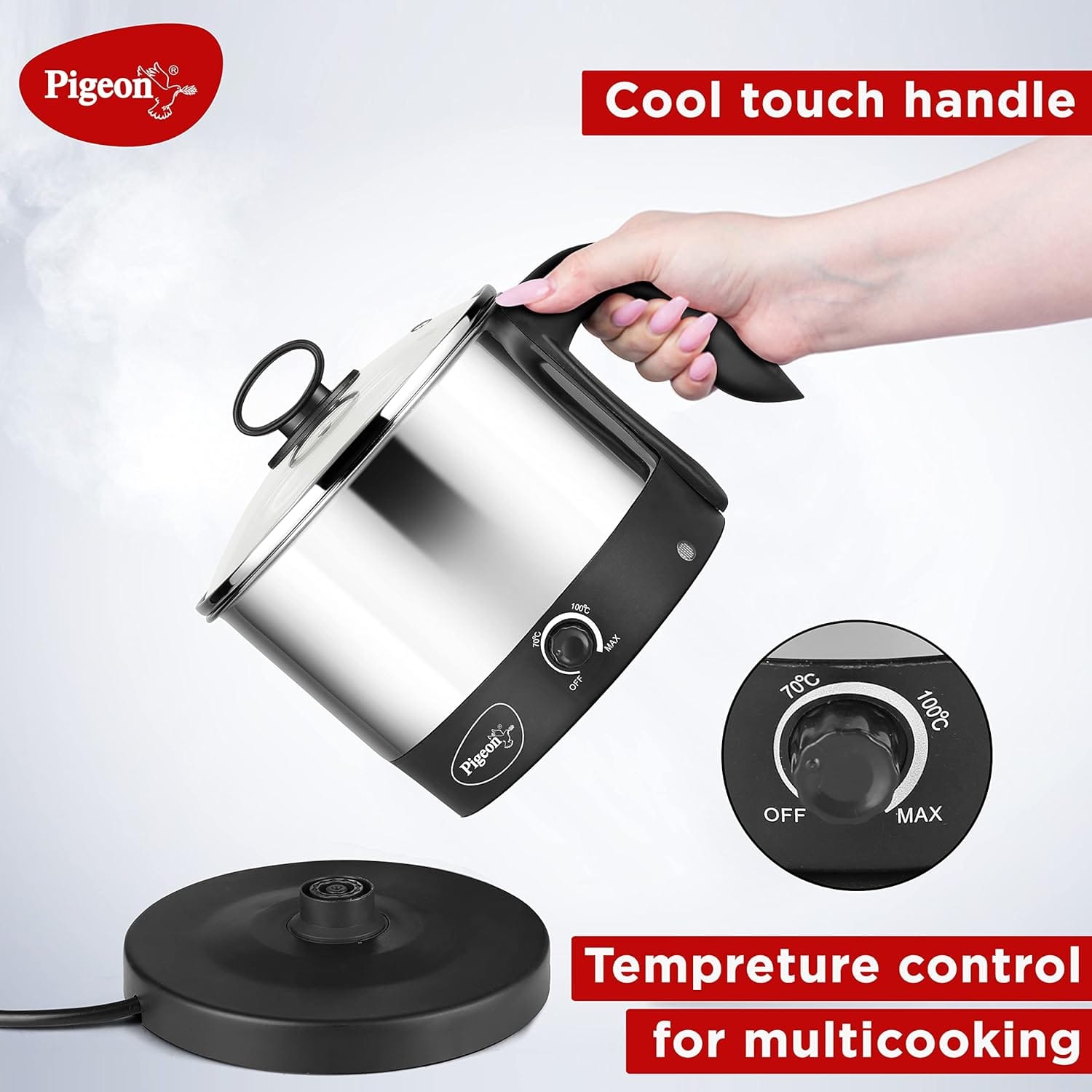 Pigeon Kessel Multi Electric Kettle??(1.2 L, Black) - Image 3