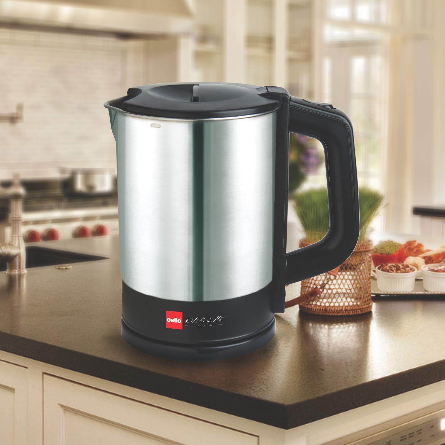Cello Quick Boil - 900_ Electric Kettle??(1 L, Silver, Black) - Image 2