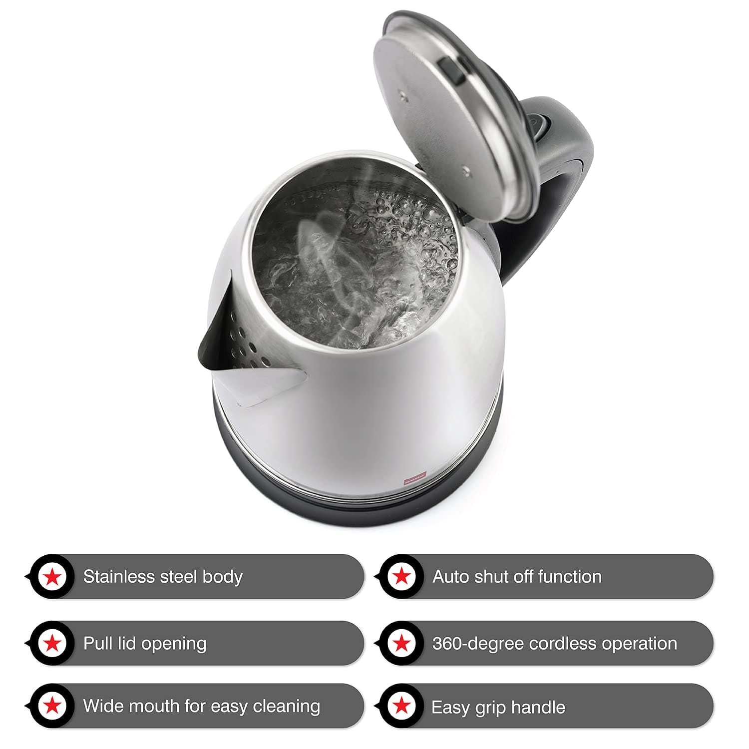 Cello Electric Kettle Quick Boil- Popular, Black, 1.5 Ltr Electric Kettle??(1.5 L, Black) - Image 3