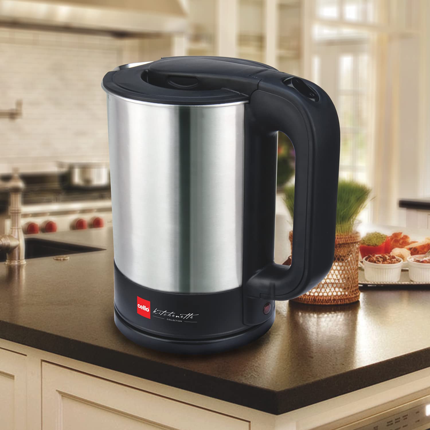Cello Quick Boil 800 Electric Kettle??(1.7 L, Silver & Black) - Image 2