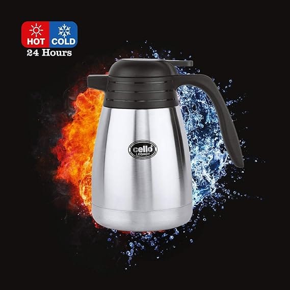 Cello Legacy Vacusteel Flask 1500 ml Flask??(Pack of 1, Silver, Steel)