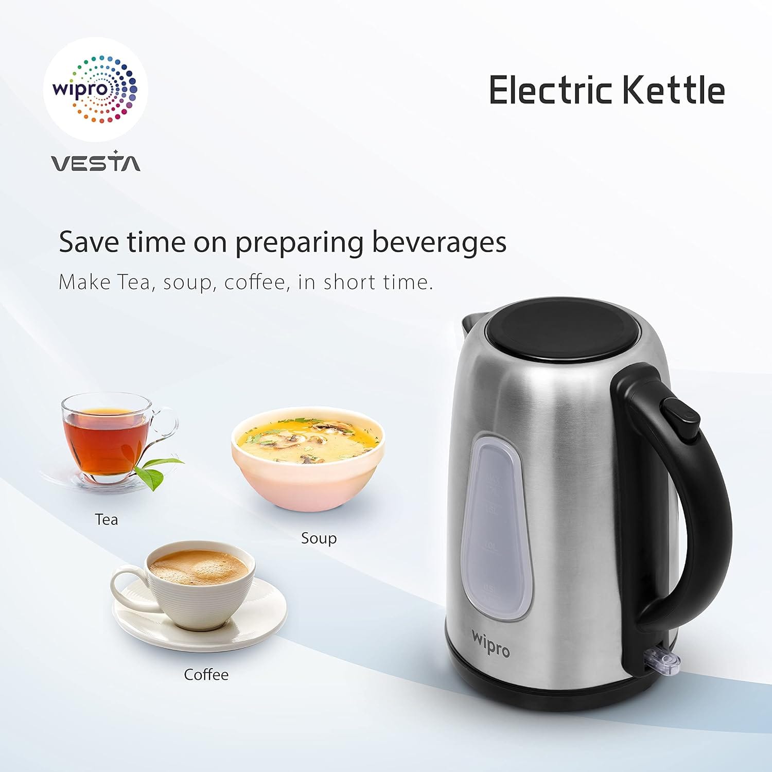 Wipro Vesta 1.7 Ltr Electric Kettle??(1.7 L, Black) - Image 2