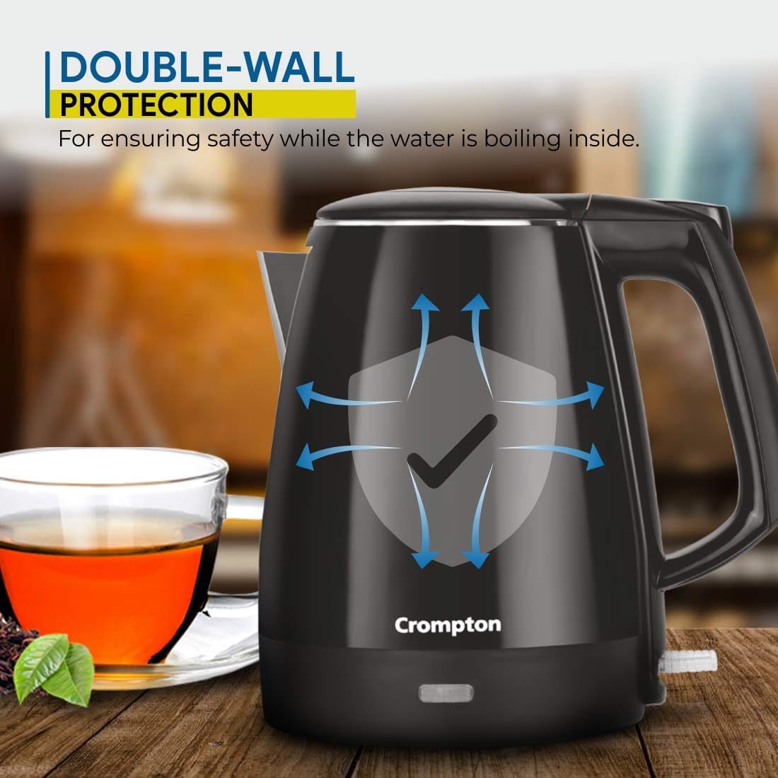Crompton ACGEK- ACTIVHOT1.5 Electric Kettle??(1.5 L, Black) - Image 3