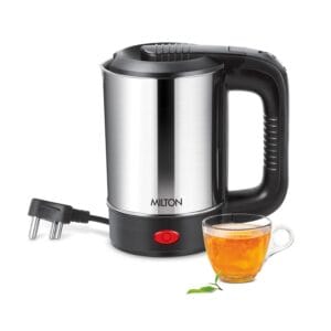 Milton Euroline Electric Travel Kettle With Handle, 1000 Watt, 500 ml Electric Kettle??(0.5 L, Silver)