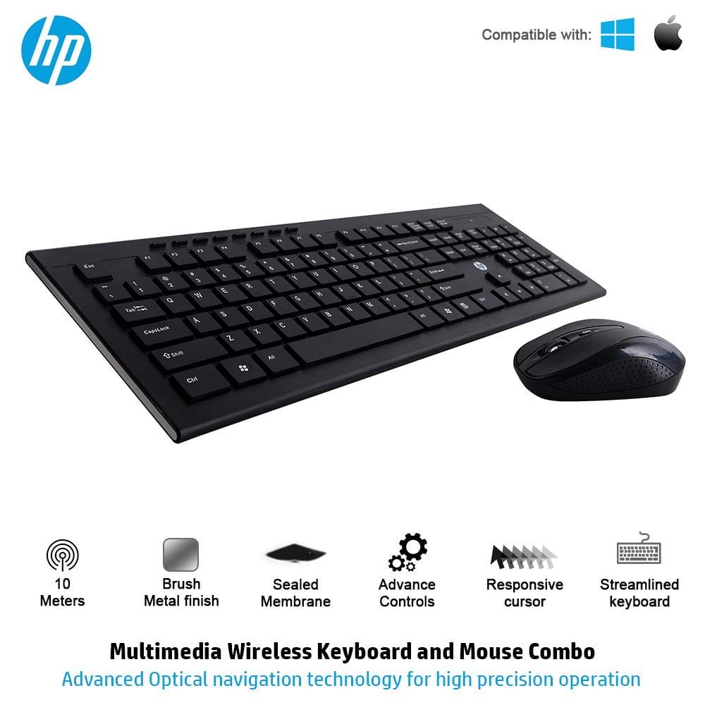 HP wireless keyboard & mouse combo Wireless Laptop Keyboard??(Black) - Image 3