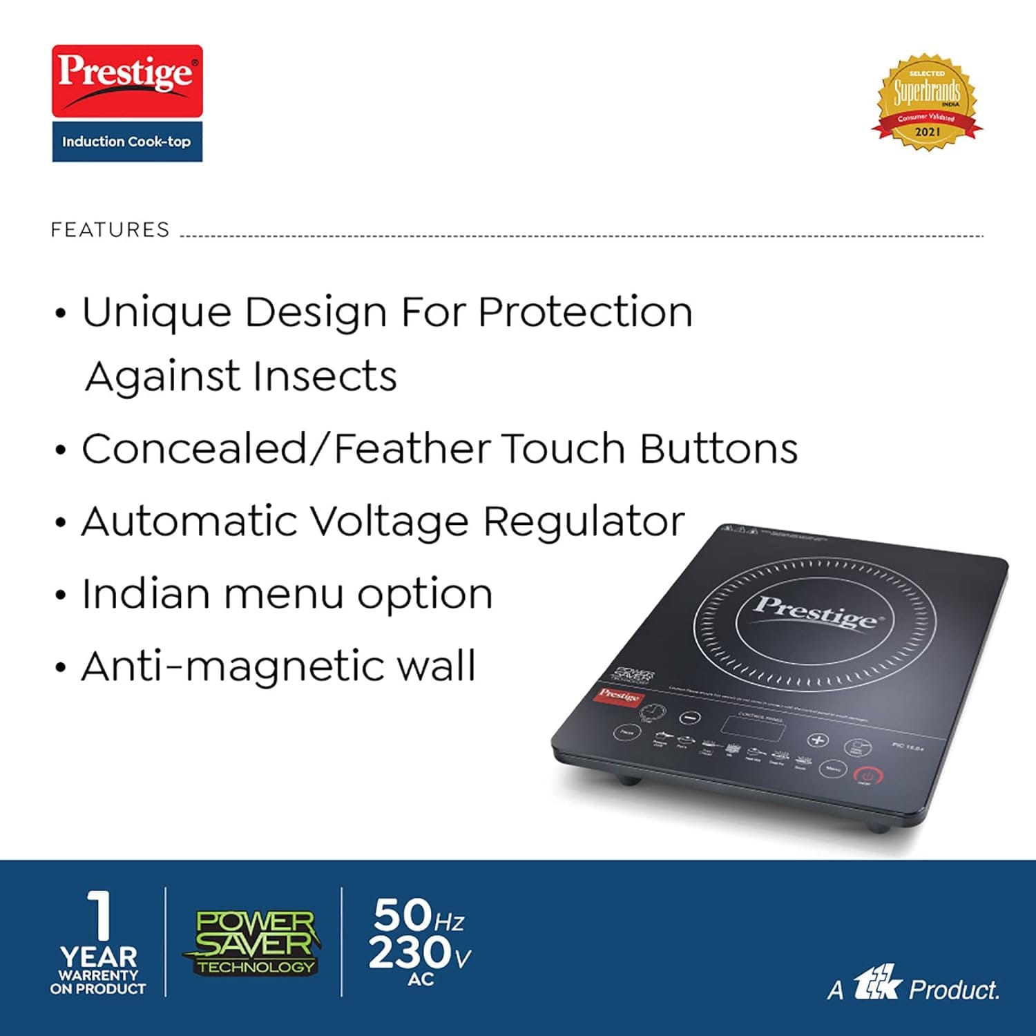 Prestige PIC 15.0 + Induction Cooktop??(Black, Touch Panel) - Image 3