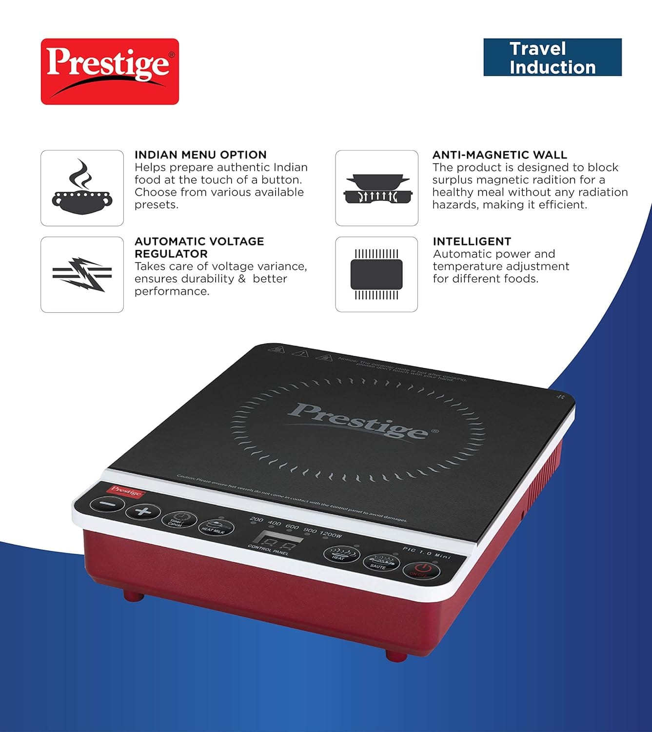 Prestige Travel Induction Cooktop Induction Cooktop??(Black, Push Button) - Image 2