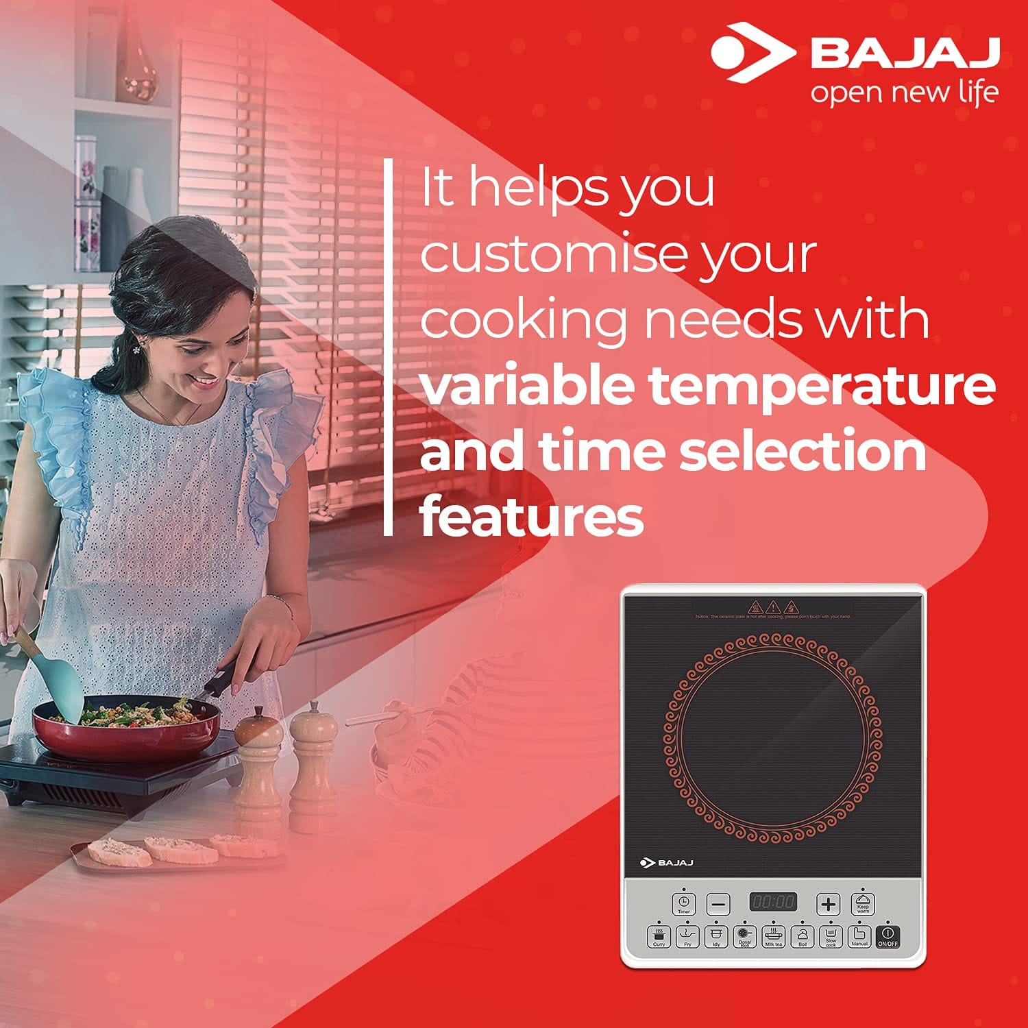 Bajaj Icx Pearl Induction Cooktop??(Black, White, Push Button) - Image 3