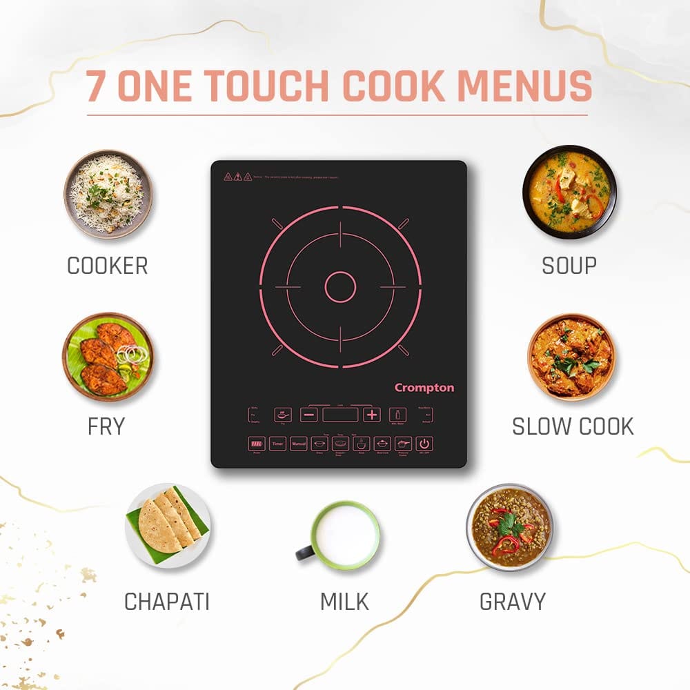 Crompton ACGIC-INSTSERV200T Induction Cooktop??(Black, Pink, Touch Panel) - Image 2
