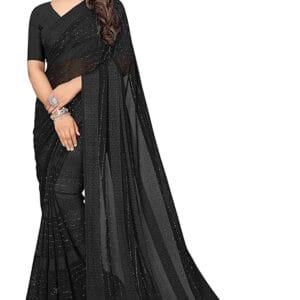 Beige Georgette Traditional Party Saree