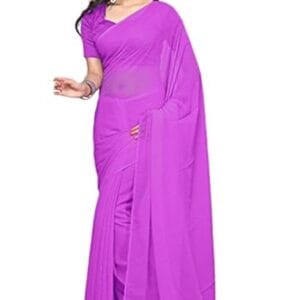 Magenta Georgette Traditional Party Saree