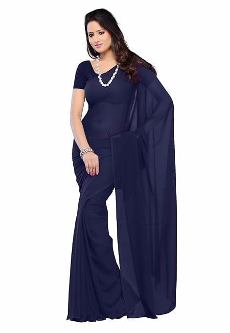 Navy Georgette Traditional Party Saree