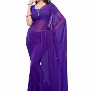 Blue Georgette Traditional Party Saree
