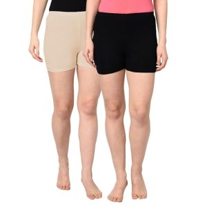 Set 2 Women Viscose Lycra Shorts for Under Dresses