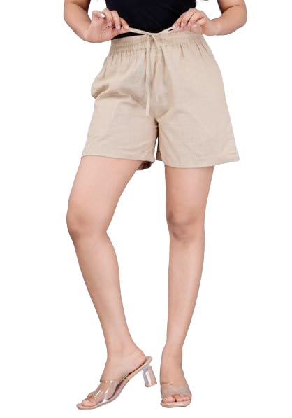 Trendy Women Cotton Blend Casual Shorts