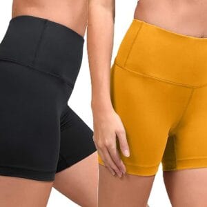 Multi Pack 2 High Waist Women Gym Shorts