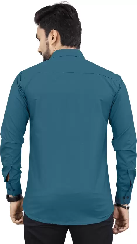 Men Regular Fit Solid Spread Collar Formal Shirt - Image 2