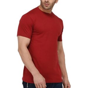 Best Men Maroon Round Neck T-Shirts