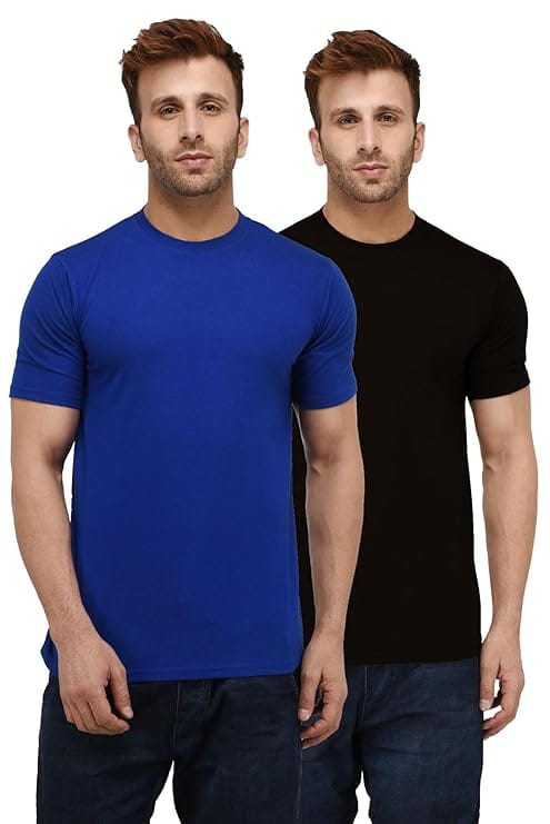 Pack Of 2 Men Round Neck Regular Fit T-Shirt