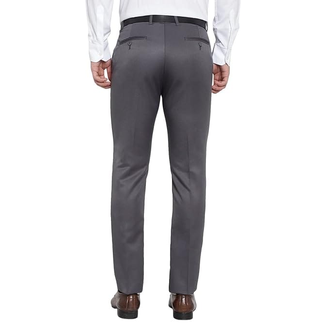 Grey Men Regular Fit Polycotton Trouser - Image 2