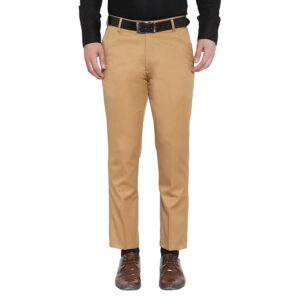 Khaki Men Regular Fit Polycotton Trouser