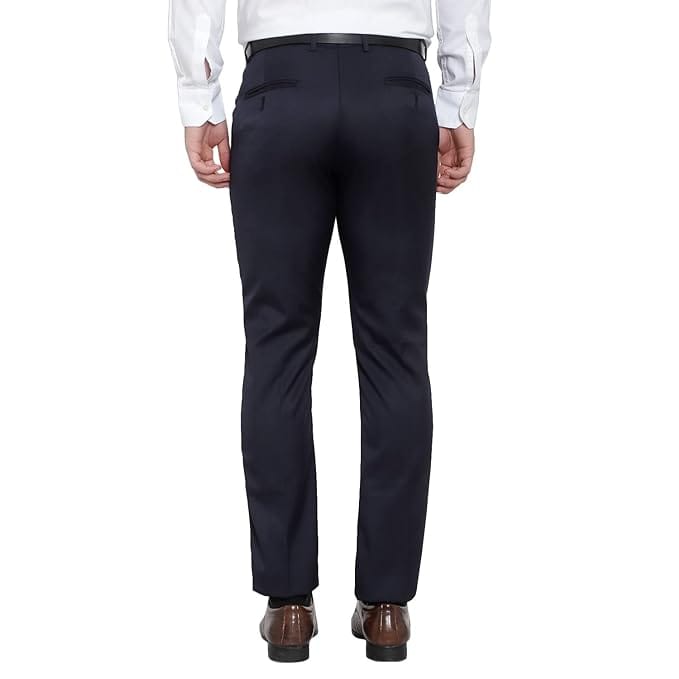 Classy Navy Men Regular Fit Polycotton Trouser - Image 2