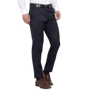 Classy Navy Men Regular Fit Polycotton Trouser
