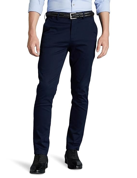 Navy Men Slim Fit Casual Pants