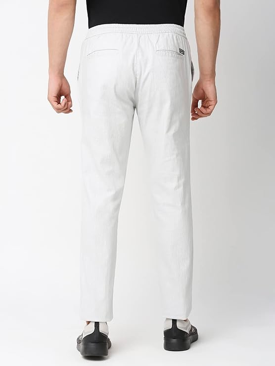 Trendy Grey Cotton Men Pants - Image 2