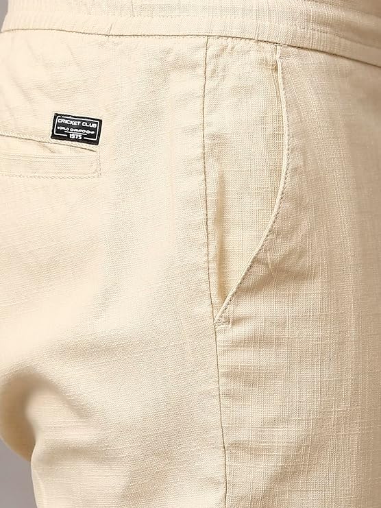Classy Beige Cotton Men Pants - Image 2