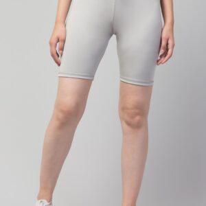 Fancy Light Grey Women Cycling Shorts