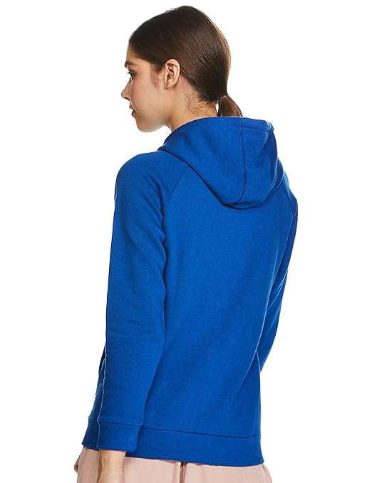 Women Plain Cotton Blue Hooded - Image 2