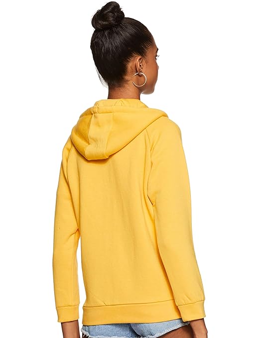Women Plain Cotton Yellow Hooded - Image 2