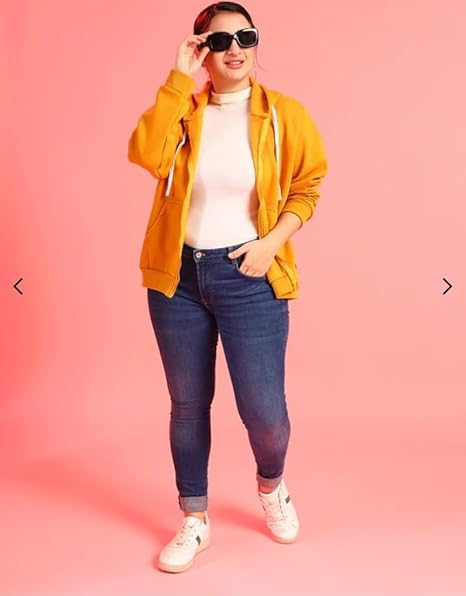 Women Full Sleeves Yellow Jacket - Image 3