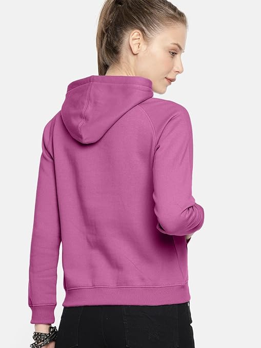 Women Winter Neck Dusty Pink Hooded - Image 2