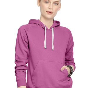 Women Winter Neck Dusty Pink Hooded