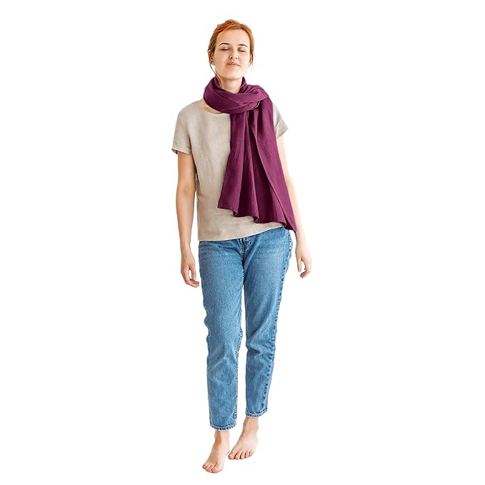 Women's Muffler full Cotton Maroon Scarf