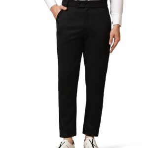 Men's Regular Casual Black Pants