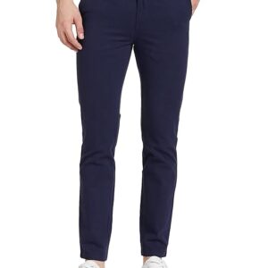 Men Casual Cotton Dark Navy Pants