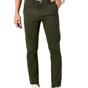 Men Chinos Casual Forest Grey Trousers