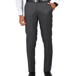 Men's Solid Formal Dark Grey Pants