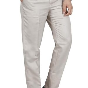 Men's Solid Formal Light Beige Pants
