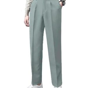 Men Formal Korean Slate Green Pant
