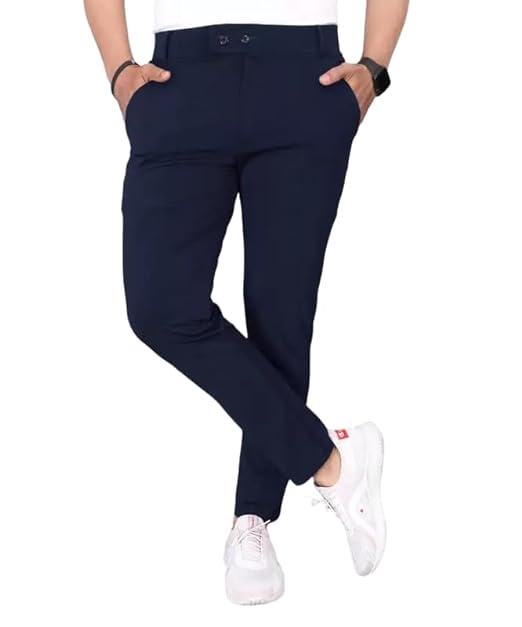 Men Formal Blue Pants