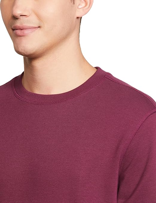 Men Plain Dark Purple Sweatshirt - Image 3