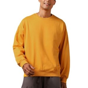 Men's Fleece Oversized Mustard Yellow Sweatshirt