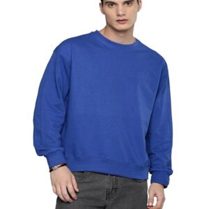 Men Regular Fit Royal Blue Sweatshirt