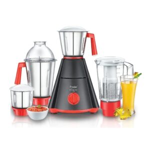 Prestige Nakshatra Super 4 Jars (1500 ml, 1500 ml, 1000 ml, 300 ml) (Black, Red) 750 Juicer Mixer Grinder (4 Jars, Black with Red)